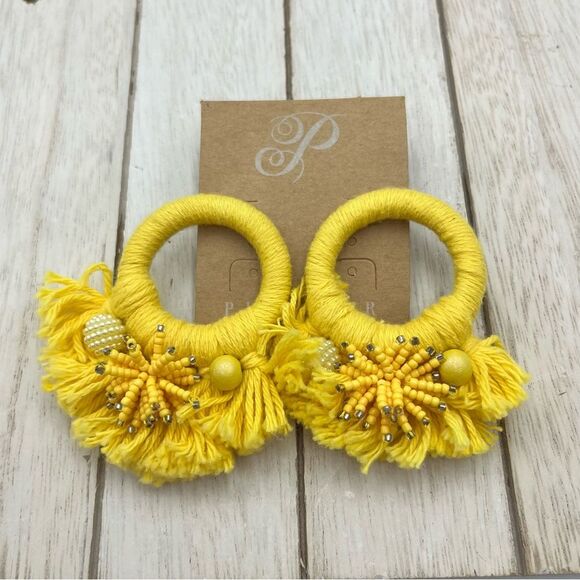 Brand new Plunder Yellow Fringe Earrings - Picture 7 of 7